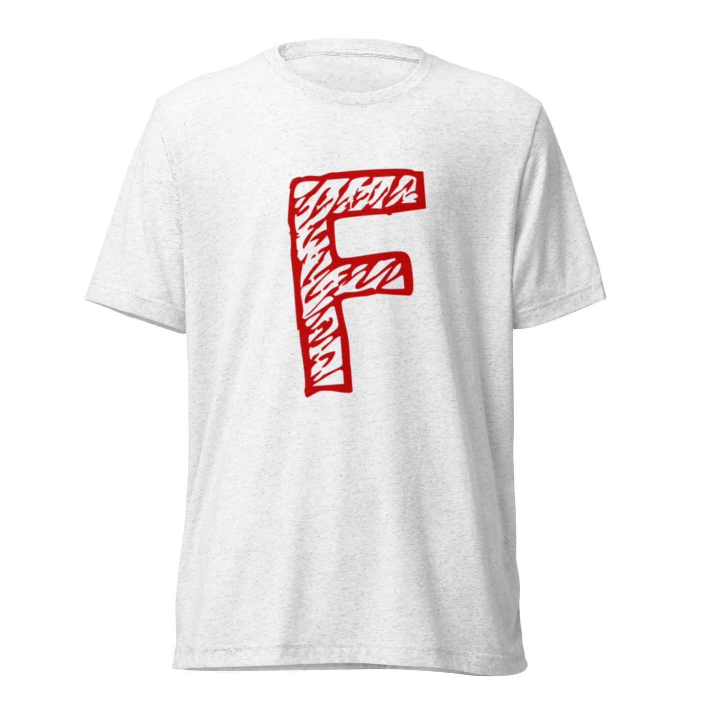 Big F Tee - Solid White Triblend