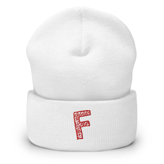 Big F Beanie - White